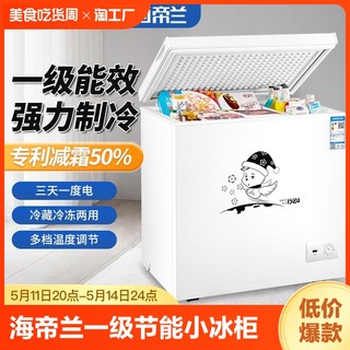 海帝兰一级节能小冰柜家用小型全冷冻冷藏两用柜迷你无霜商用冷柜