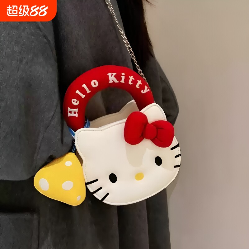 HelloKitty迷你小包包女2025年新潮可爱卡通手提包单肩斜挎包零钱