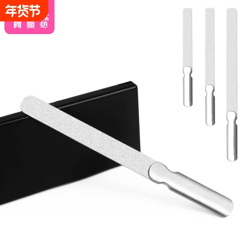 指甲锉/不锈钢E1pf0-易上手美甲工具双面锉条刀指甲砂条修护理