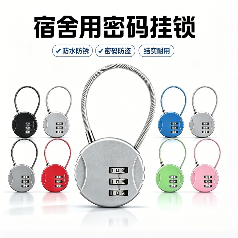 宿舍柜子行李箱头盔电动车通用锁图片