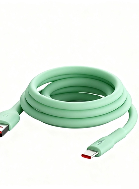 120W快充数据线适用华为荣耀安卓手机绿色1.5米单条小数点Type-C