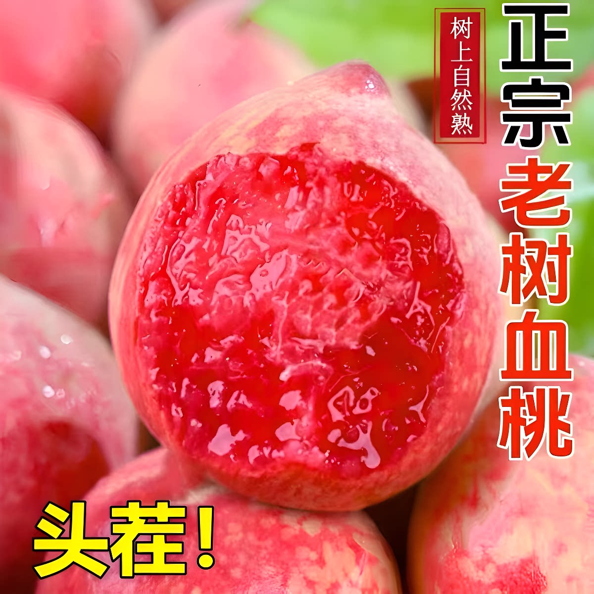 正宗新鲜老树离核血桃桃子5斤脆甜红肉当季现摘红心农家毛桃稀有