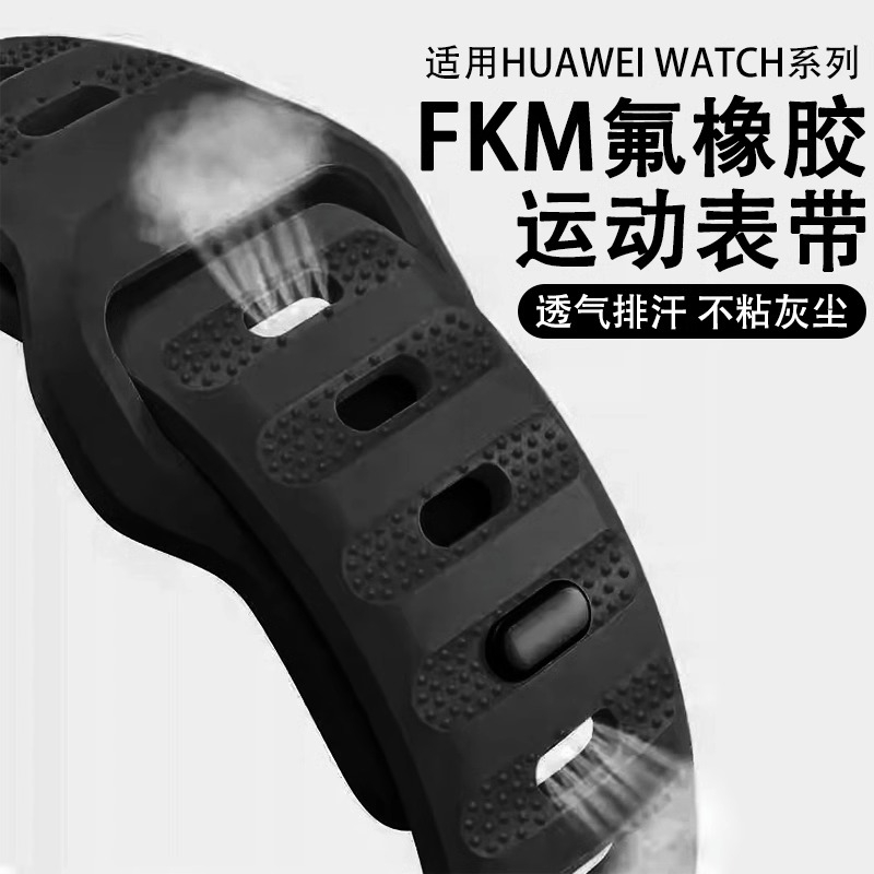 适用华为GT4手表氟橡胶表带