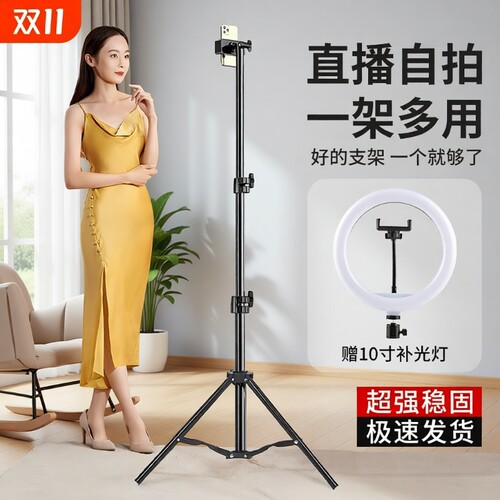 落地手机支架直播专用美颜灯