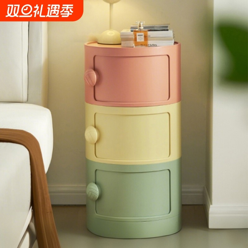 床头柜小型卧室家用收纳柜子2025新款轻奢高级感insi置物架奶