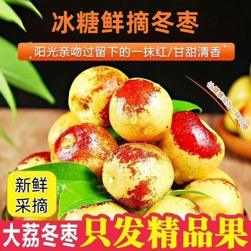 正宗冬枣脆甜新鲜大果应季整箱枣子现摘脆枣冰糖大枣5斤当季水果