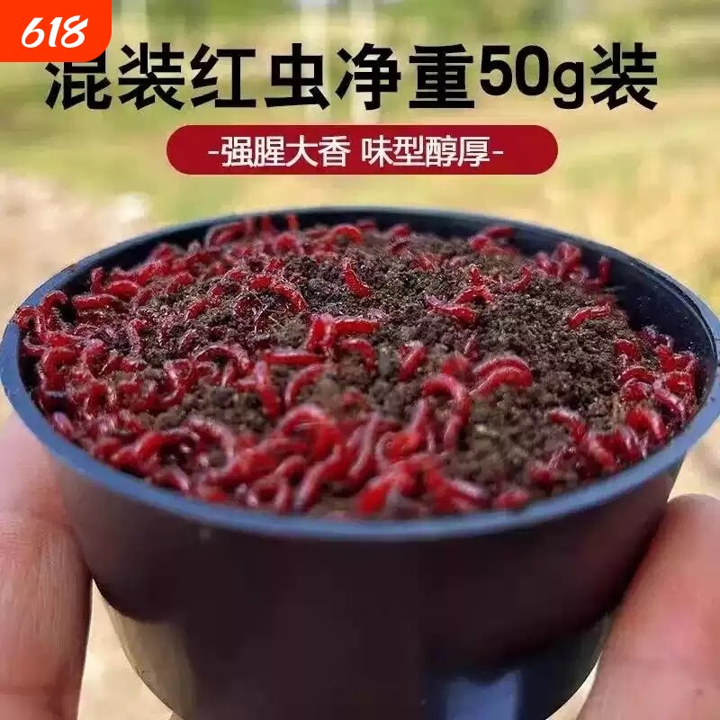【新店福利中】红虫活饵鲜活红虫特大号红虫包活拉饵红虫鲫鱼饵料