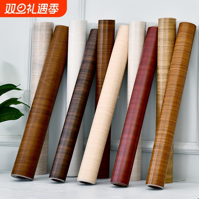 加厚木纹桌面贴纸自粘整张书桌装饰防水卧室衣柜房门旧家具翻新贴