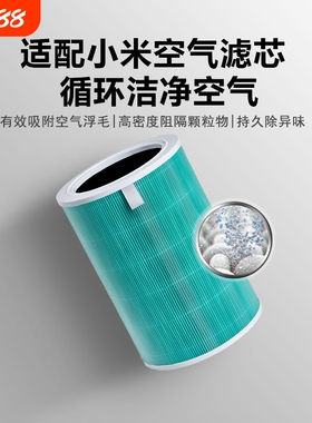 适配小米空气净化器滤芯4lite过滤网1代/2代/2S/3代/Pro H/4代Max