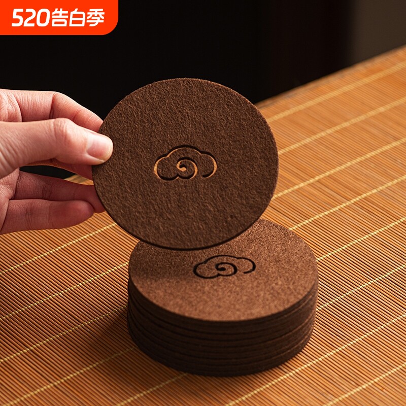 新款毛毡杯垫壶承壶垫茶杯垫托吸水隔热防滑干泡功夫养壶垫桌面