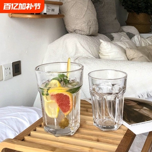 特大加厚果汁玻璃杯餐厅专用容量冷饮水果柠檬茶杯莫吉托鸡尾酒杯