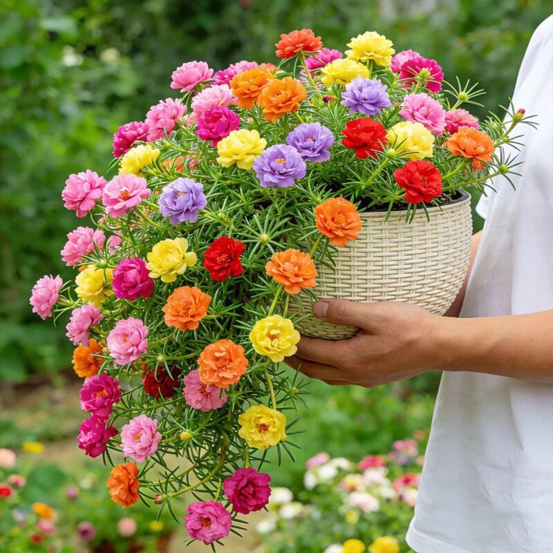 重瓣太阳花苗宿根枝条带花苞混色带根植物盆栽绿植花卉易开花耐晒图片