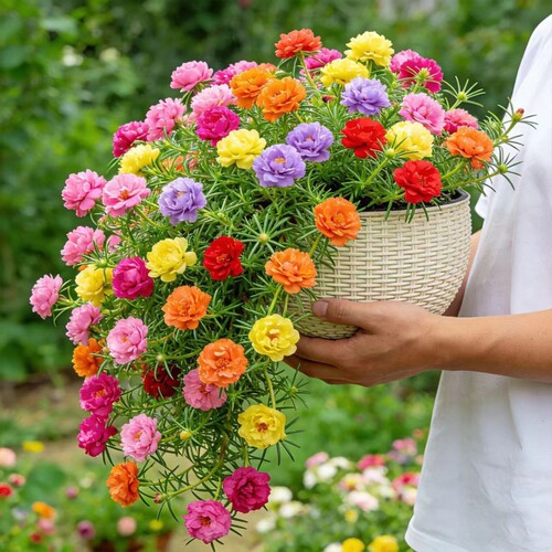 重瓣太阳花苗宿根枝条带花苞混色带根植物盆栽绿植花卉易开花耐晒
