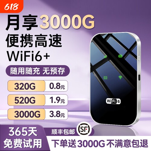智能wifi移动无线wifl6便携式免插卡2026新款路由器全国通用流量wi-fi车载宽带4g高速网络智能上网卡车载wifi