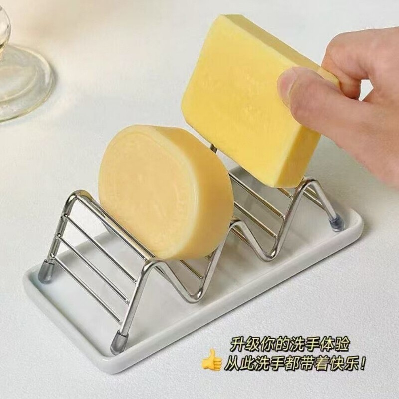 可以放洗衣肥皂日式大号双层带沥水香皂盒肥皂碟皂托皂架