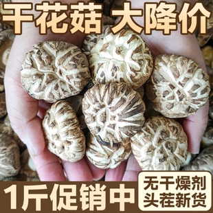 新货干花菇干货特级大小花菇特产肉厚香菇椴木冬菇菌菇美味年货节