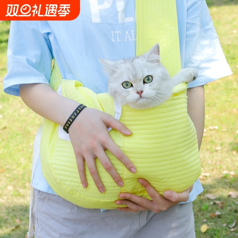 猫包外出便携猫洗澡神器小型犬泰迪狗包宠物猫咪单肩背包斜跨书包