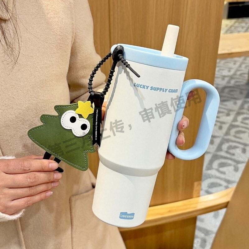 保温杯女士高颜值316不锈钢男女学生带吸管可爱杯子便携儿童水壶