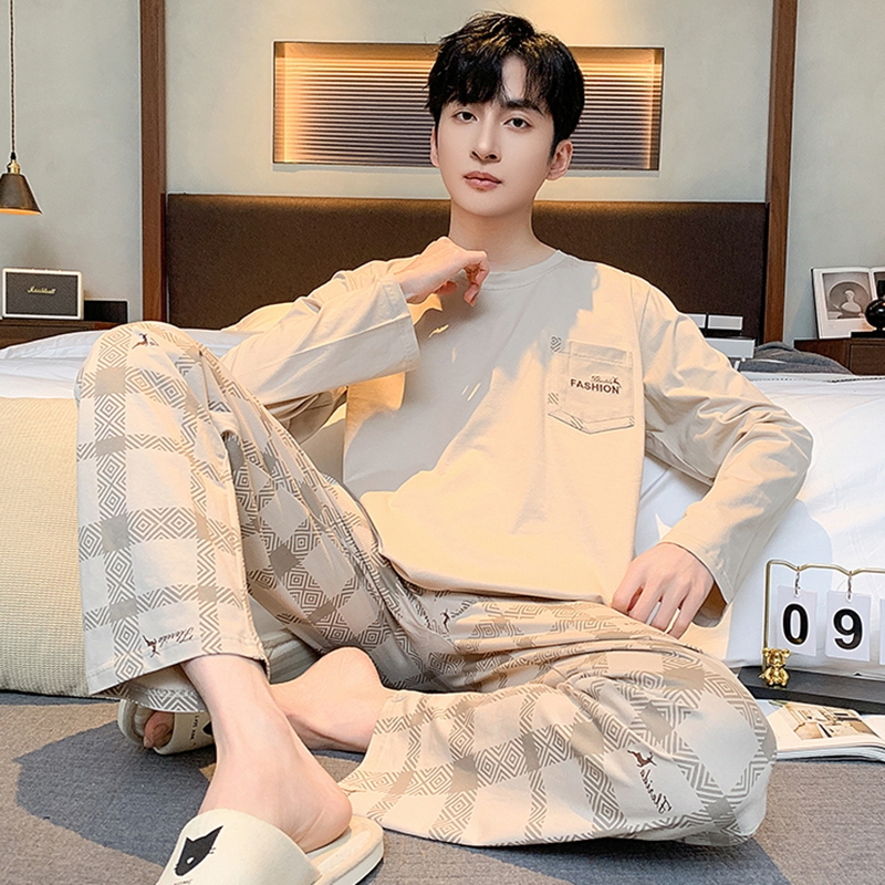 【官方推荐】睡衣男纯棉长袖长裤