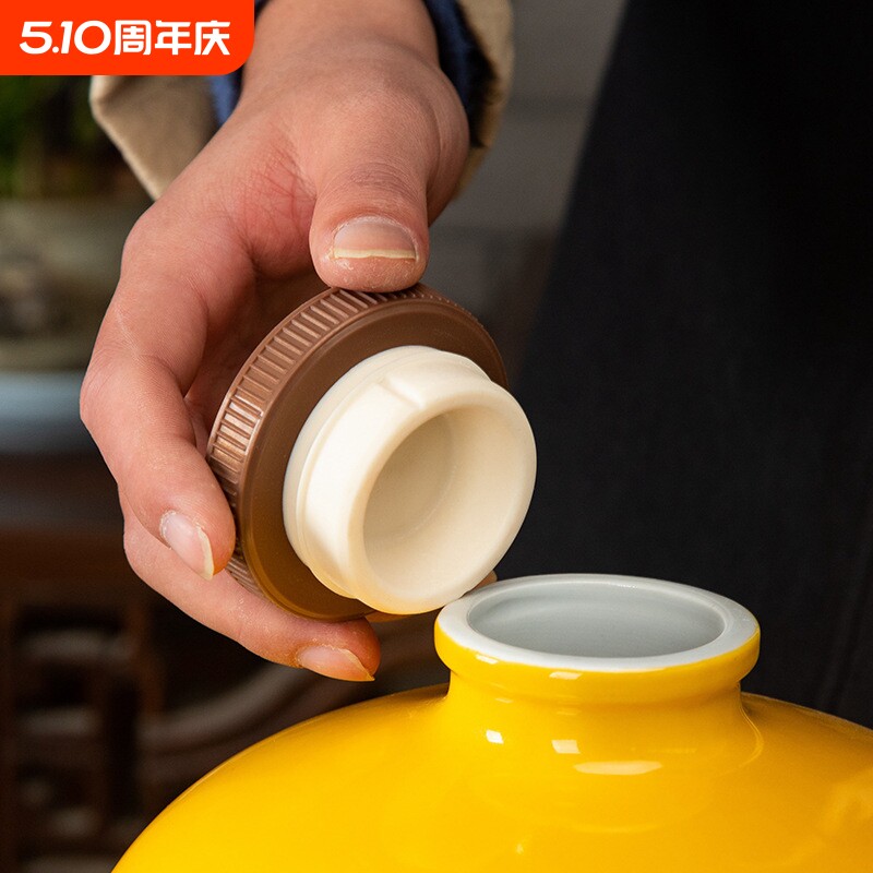 酒坛子陶瓷家用密封窖藏3/5/10斤装酒器具空酒瓶泡酒罐酒壶