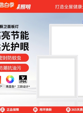 厨房面板灯灯300x600扣板灯集成吊顶LED灯浴室卫生间平板吸顶灯