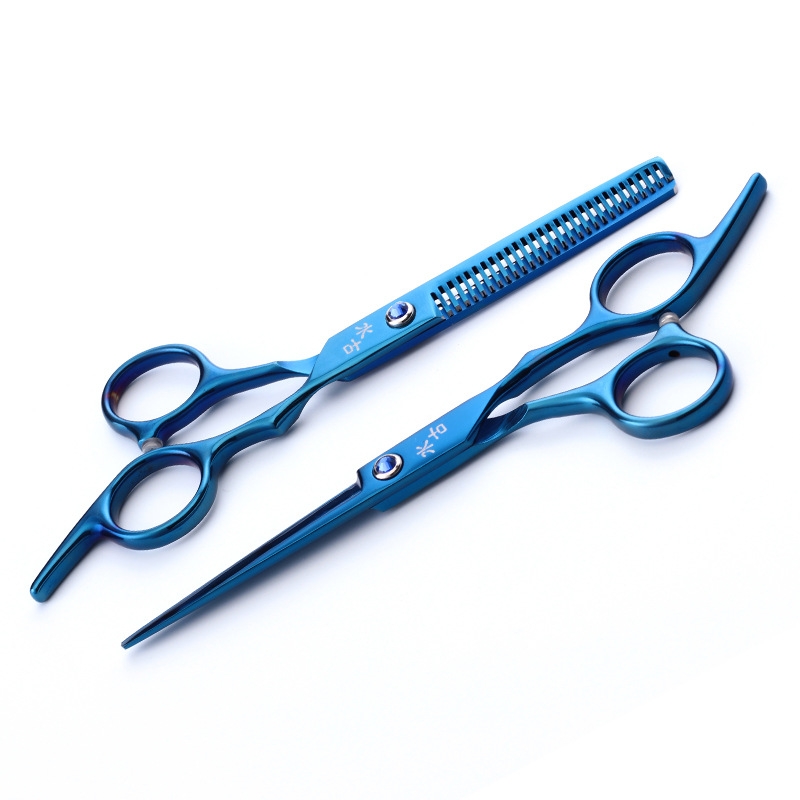 批发炫彩色美发理发剪刀套装平剪牙剪牙剪打薄剪短LOGO4色可选