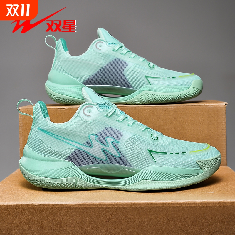 双星篮球鞋男款实战水泥地摩擦有声气垫专业球鞋夏季新款运动鞋