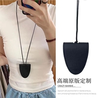 皮質(zhì)長款項(xiàng)鏈韓國ins包包吊墜配飾女掛脖便攜眼鏡包小眾時(shí)尚掛繩