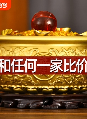 黄铜实心客厅摆件开业礼品存钱罐