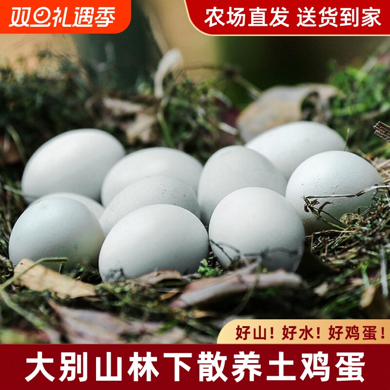 绿壳乌鸡蛋正宗农家散养土鸡蛋