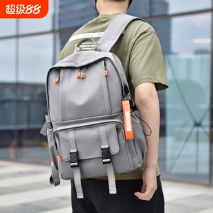 男背包时尚潮流皮质韩版商务双肩包休闲旅行包包大学生校园书包女