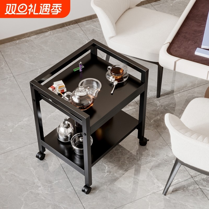 麻将茶几茶水台麻将桌小边几置物架棋牌室专用可移动茶水桌打牌桌