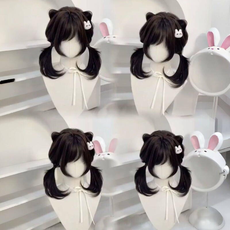【萌系小猫】假发女古早日系精修高层次水母头锁骨发修脸JK全头套