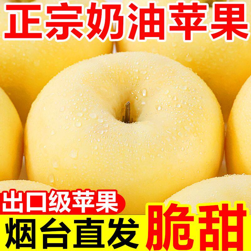 山东奶油富士苹果烟台正宗当季新鲜美味脆甜多汁营养水果整箱