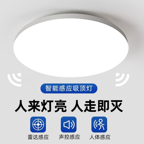 吸顶灯LED过道走廊灯具楼梯灯声控灯雷达感应灯阳台新款夜间玄关
