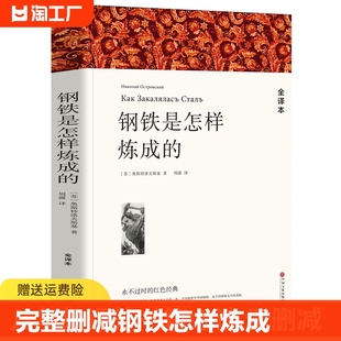 初高中生青少课外阅读世界经典 完整版 初中正版 名著外国长篇小说畅销书xj 钢铁是怎样炼成 全译本成人版 原著原版 完整无删减