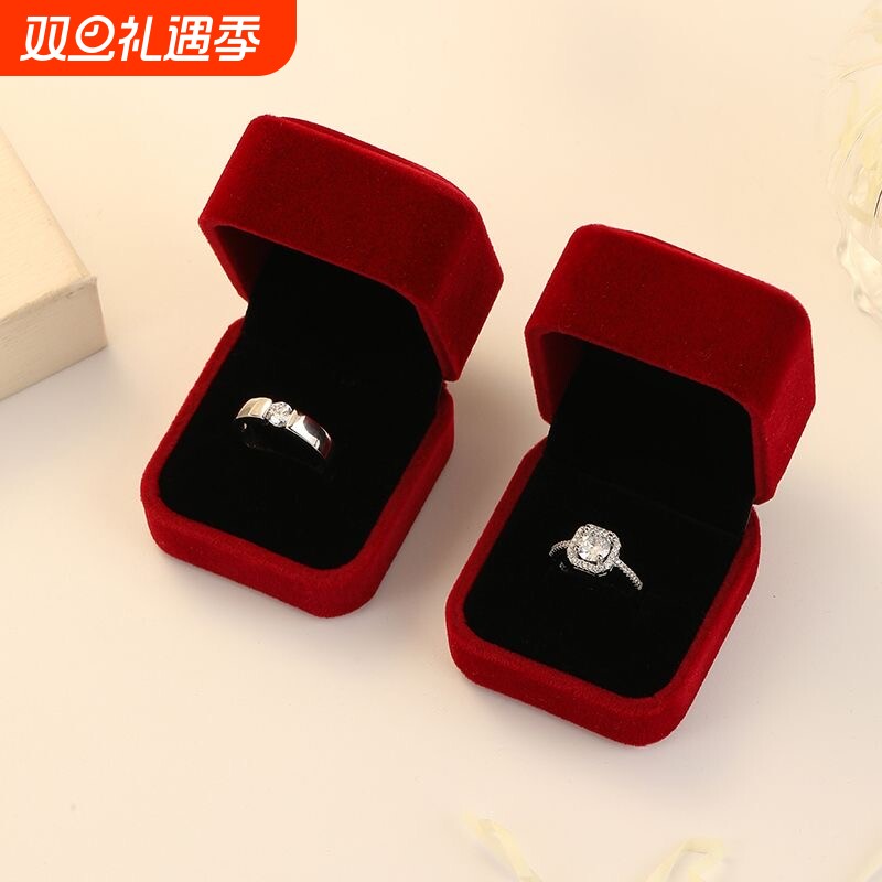 仿真假钻戒一对情侣结婚对戒活口可调节戒指求礼仪式用道具钻石
