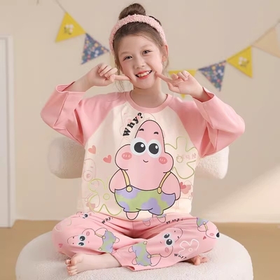 女童长袖家居服套装|千人加购