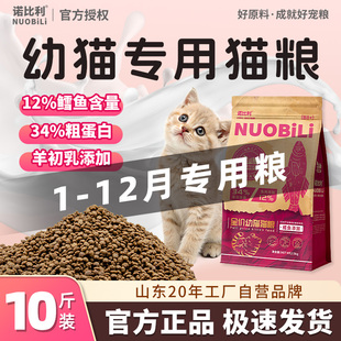 诺比利幼猫猫粮1-12月鲜肉营养增肥山东20年全阶段鸡肉下单银渐层