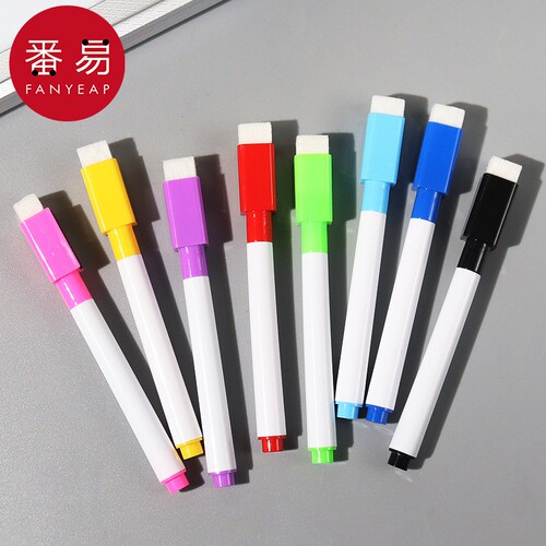 白板笔B1pf0-可擦学生用彩笔涂鸦记号笔黑板可擦笔多色白板笔