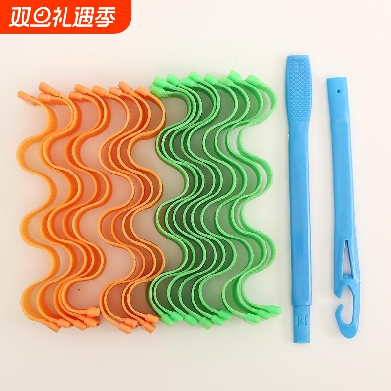 家用卷发神器多功能创意蛋卷头不伤发懒人卷发筒定型水波纹塑料卷