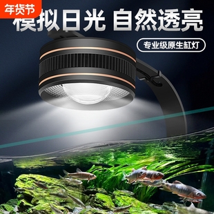 适用30-50cm鱼缸LED观赏灯 全光谱水草灯溪流缸暴藻RGB变色灯具