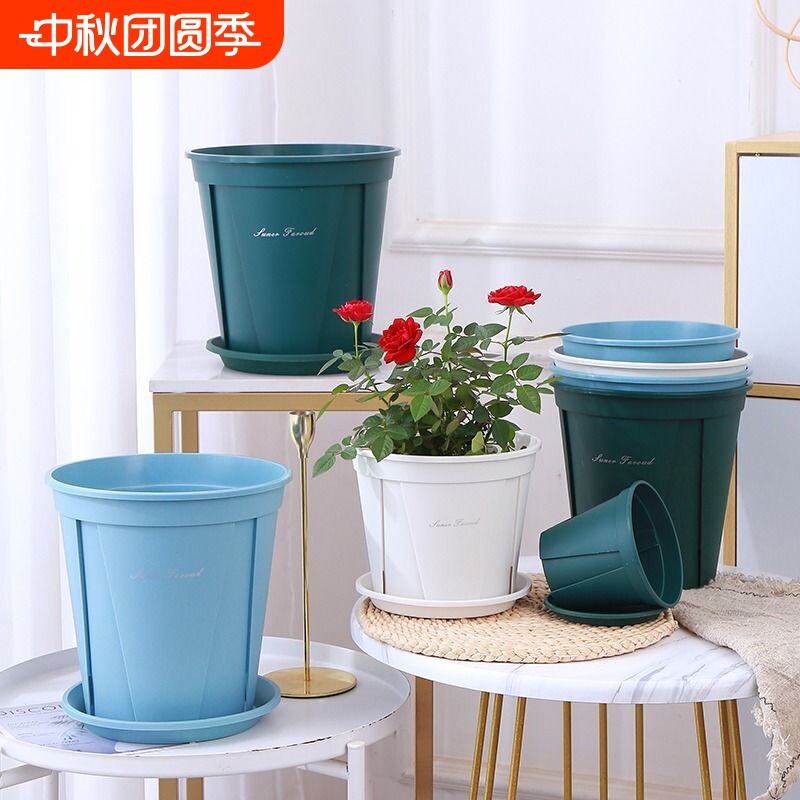 青山盆控根花盆加厚大号加仑盆新款塑料厂家直销阳台耐用吸水家庭图片