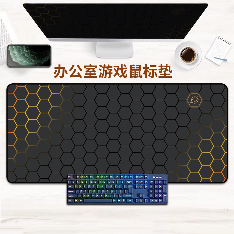 超大鼠标垫二次元电竞办公电脑桌垫子海贼王快捷键桌面防滑锁边