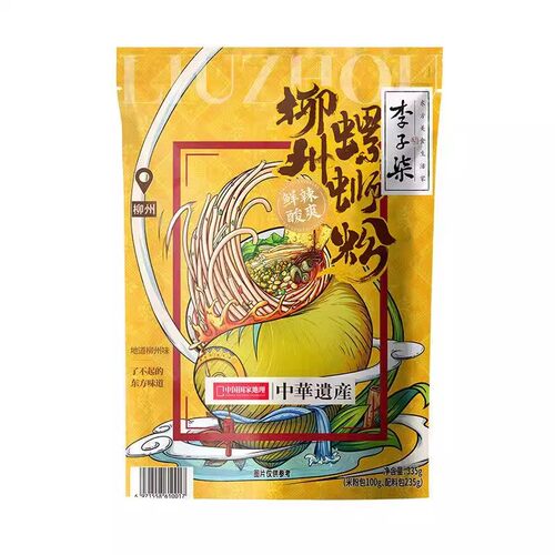 李子柒螺蛳粉袋装335g柳州风味正宗广西特产方便速食粉丝米线加辣
