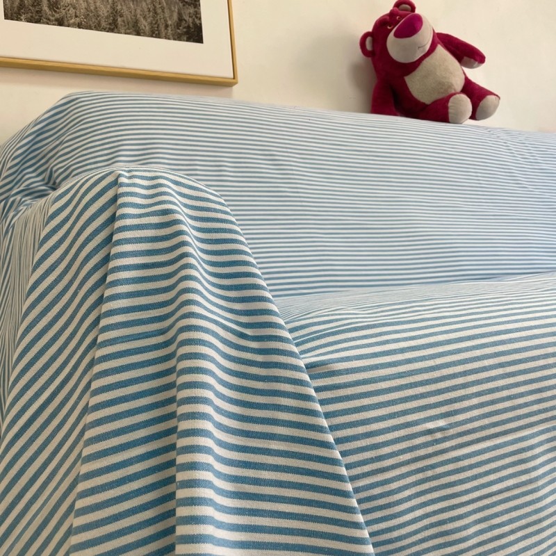 沙发巾沙发盖布沙发毯布艺套罩粗棉麻全盖加厚条纹靠背扶手一片式