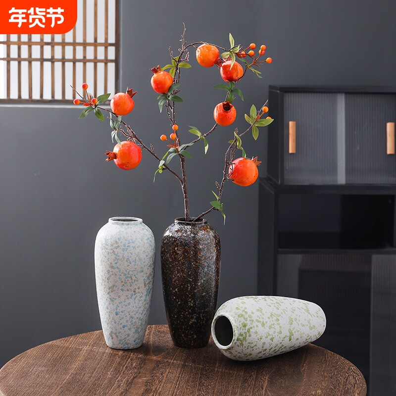 高级感复古陶罐花瓶风插花装饰摆件水培陶瓷花器卧室造型客厅桌面