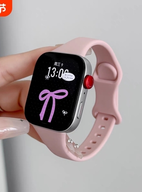 适用华为fit4手表表带新款专用硅胶蝴蝶扣fit4pro腕带智能手环fit3原装替换表链女款运动系列女生夏天红色