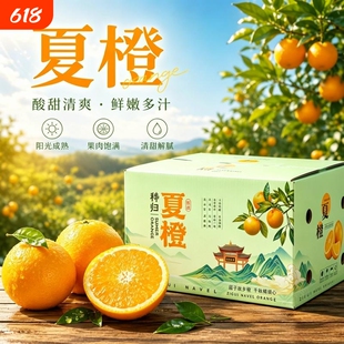 正宗湖北秭归高山夏橙当季新鲜橙子现摘甜橙孕妇水果酸甜多汁大果