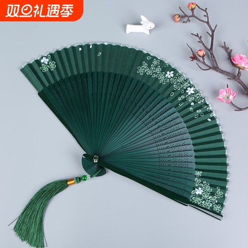 丝艺堂丝网印刷半手工绫娟扇面